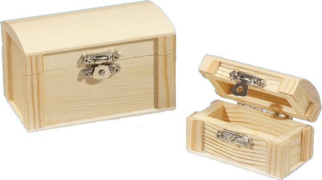 Schatztruhe Holz 9,5 x 6 x 5,5 cm