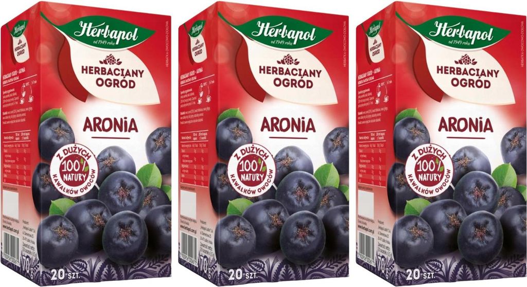 Herbapol Aronia Früchtetee 60 Teebeutel - Aroniabeeren Tee Produktbild 