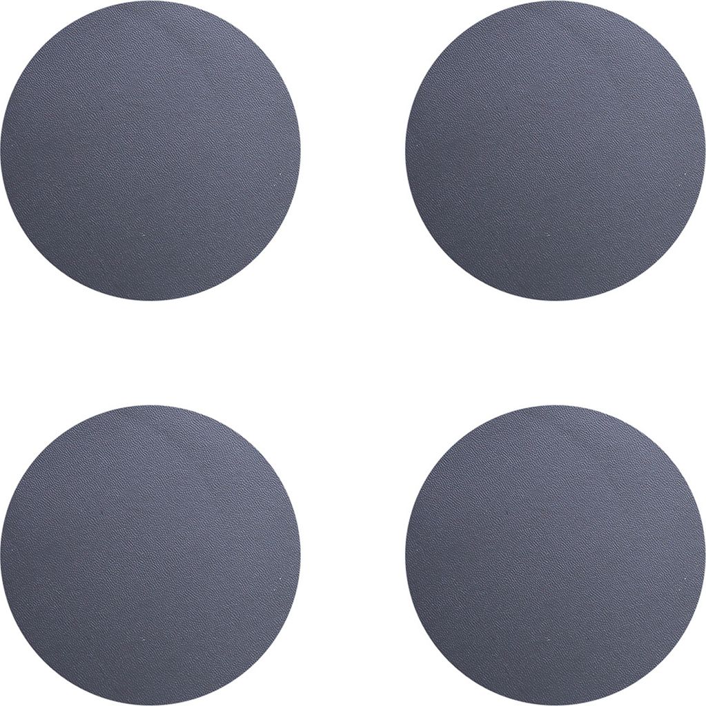 4pcs Cup Matten Wärmeisolierung wasserdichtes Kunstleder mit doppelter Schicht Design Cup er für Küchen-Grau