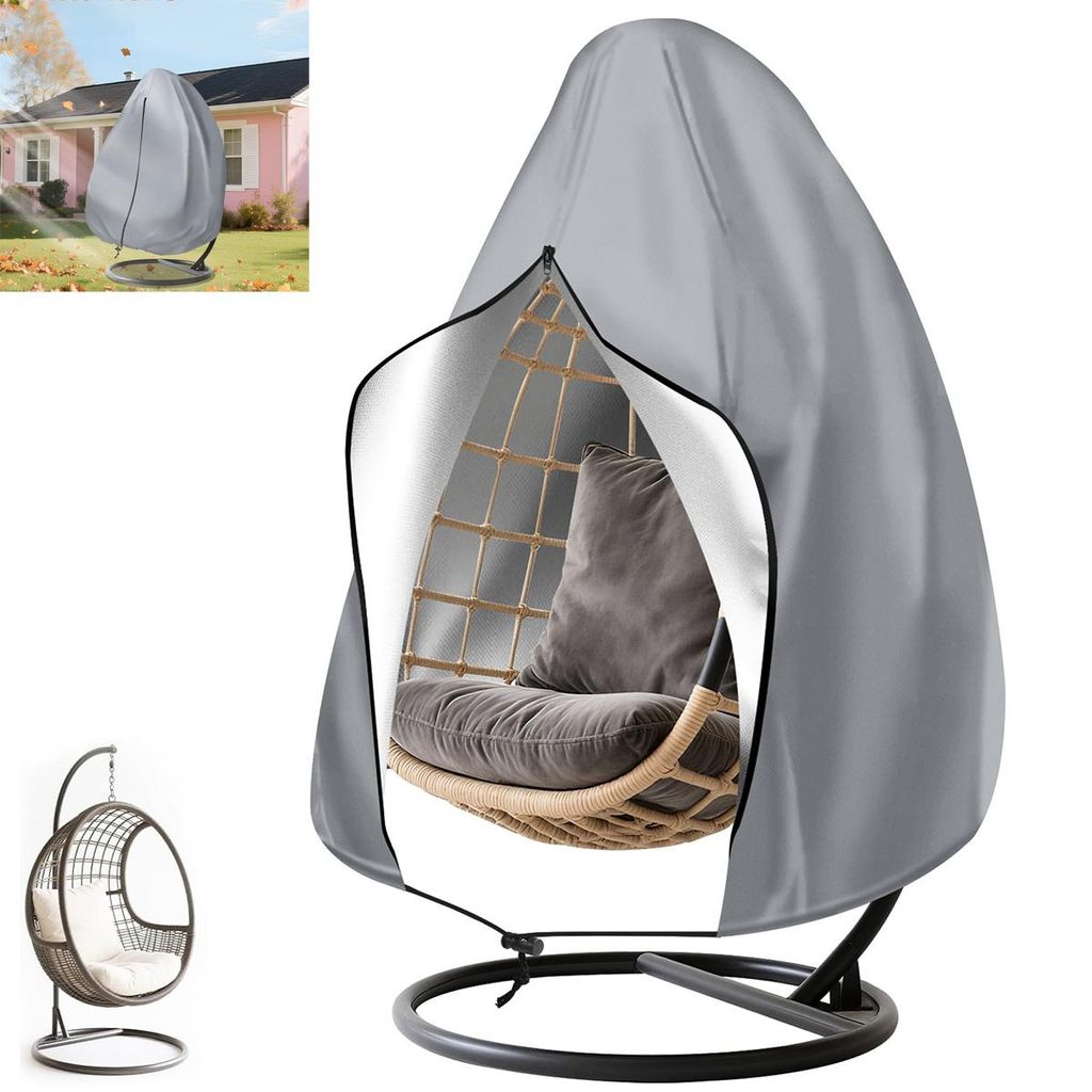 Hängesessel Abdeckung, Hängestuhl Schutzhülle Abdeckplane für Hängekorb, 210D Oxford Reißfest Stuhlschutz 3000mm Wasserdicht, UV-Beständig (...