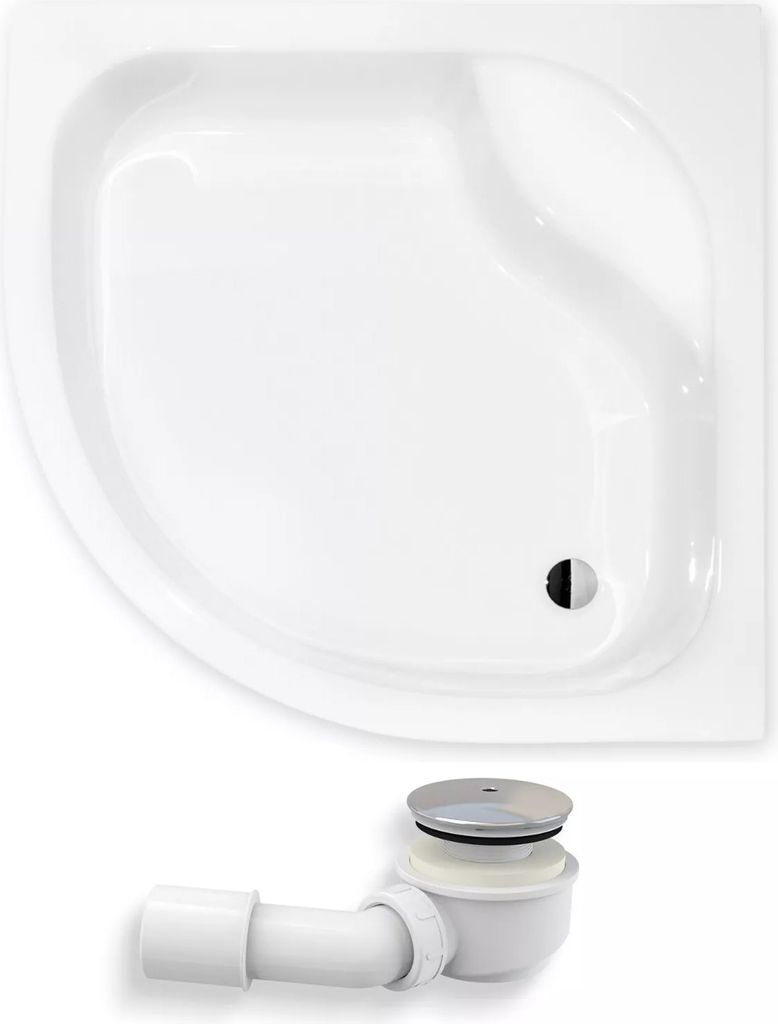 Brodzik Prysznicowy Półokrągły 90x90x38,5 Akrylowy, Gładki Zdjęcie produktu 