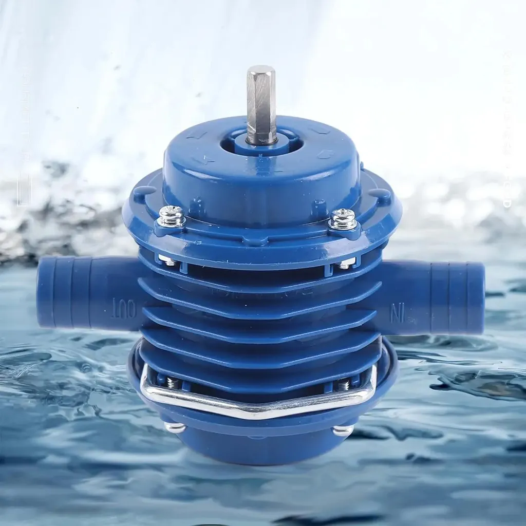 Mini pompe à eau pour perceuse électrique auto-amorçante - Bleue