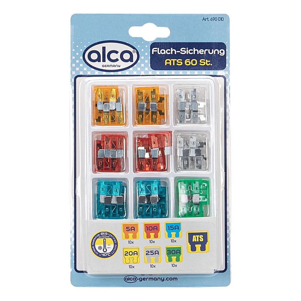 alca® Fusibles plats 5 - 30 A ; 60 pcs. set bleu marron Image du produit 