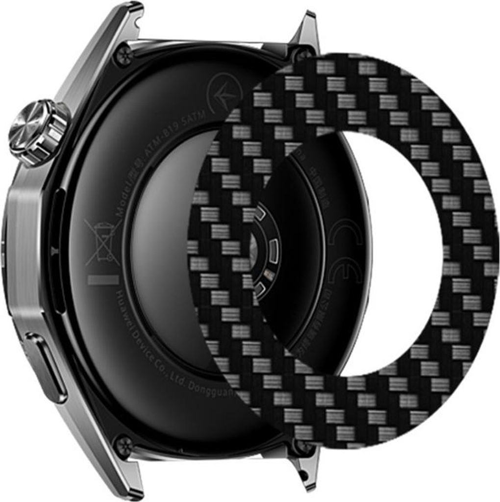 INF Carbon Fiber Rückseitenfolie für Huawei GT5 46mm - Kratzfest, Schweißfest (2er-Pack)