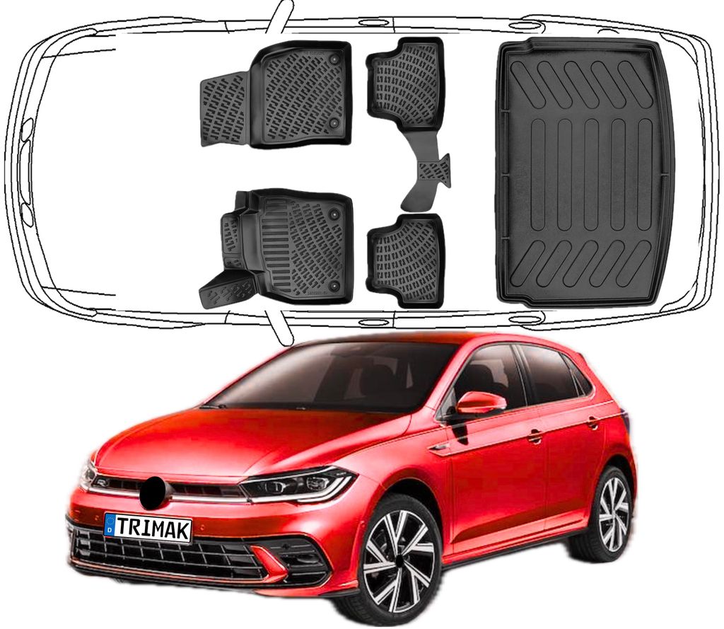 3D Fußmatten & Obere Kofferraumwanne Auto Set Kompatibel Produktbild 