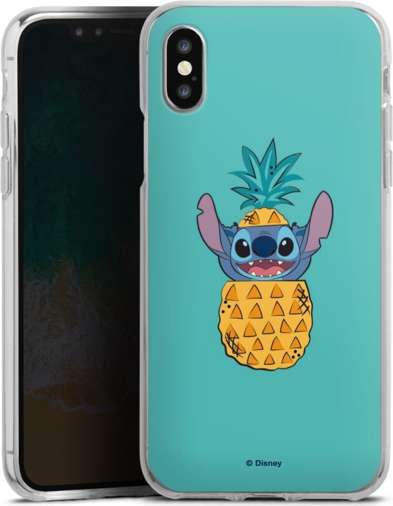 DeinDesign Handyhülle für Apple iPhone X Silikon Hülle Case Smartphone Schutzhülle Ananas Disney Lilo & Stitch