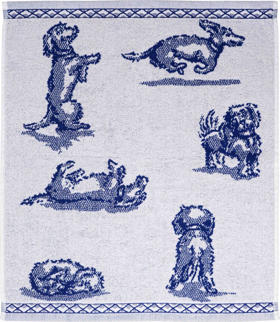 Heinen Delfts Blauw - KEU-1000 - Geschirrtuch, Teckel Nhaan, 100% Baumwolle, 50cm x 55cm
