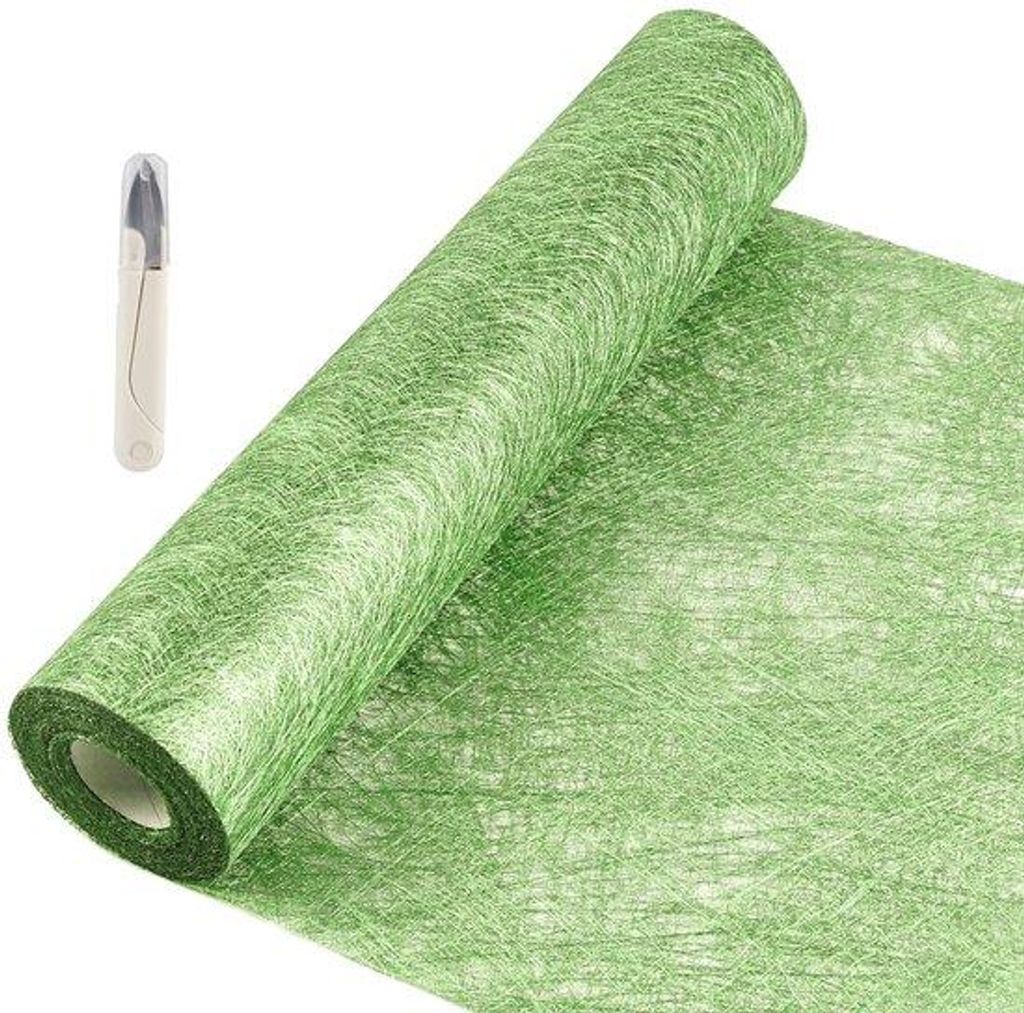Tafelloper aus nicht wiederaufladbarem Material, grün, 30cm x 20m, für Tischdekoration, Hochzeit, Geburtstag, Weihnachten