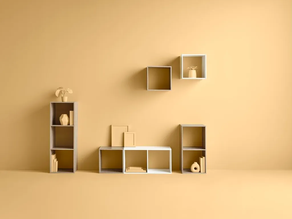 Étagère bois 4 compartiments Mix n Modul 5 Five Simply Smart effet chêne