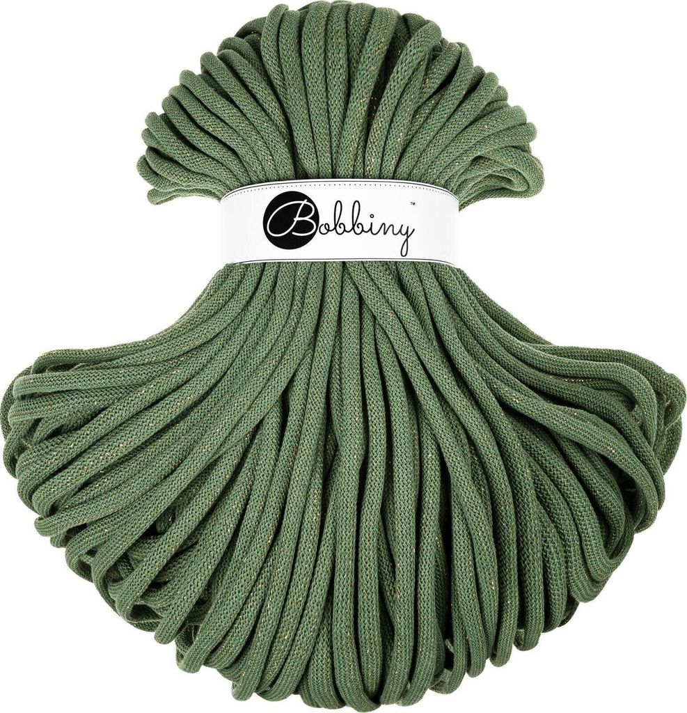 Bobbiny Jumbo 9 mm 100 m Golden Eucalyptus Green Schnur