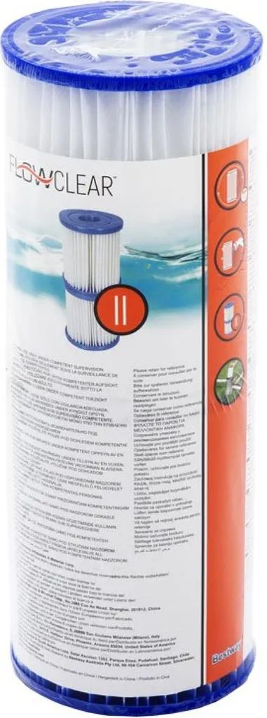 Ricambio Filtro Piscina Tipo II - Acqua Pulita per Pompe 3.028 L/h - 4