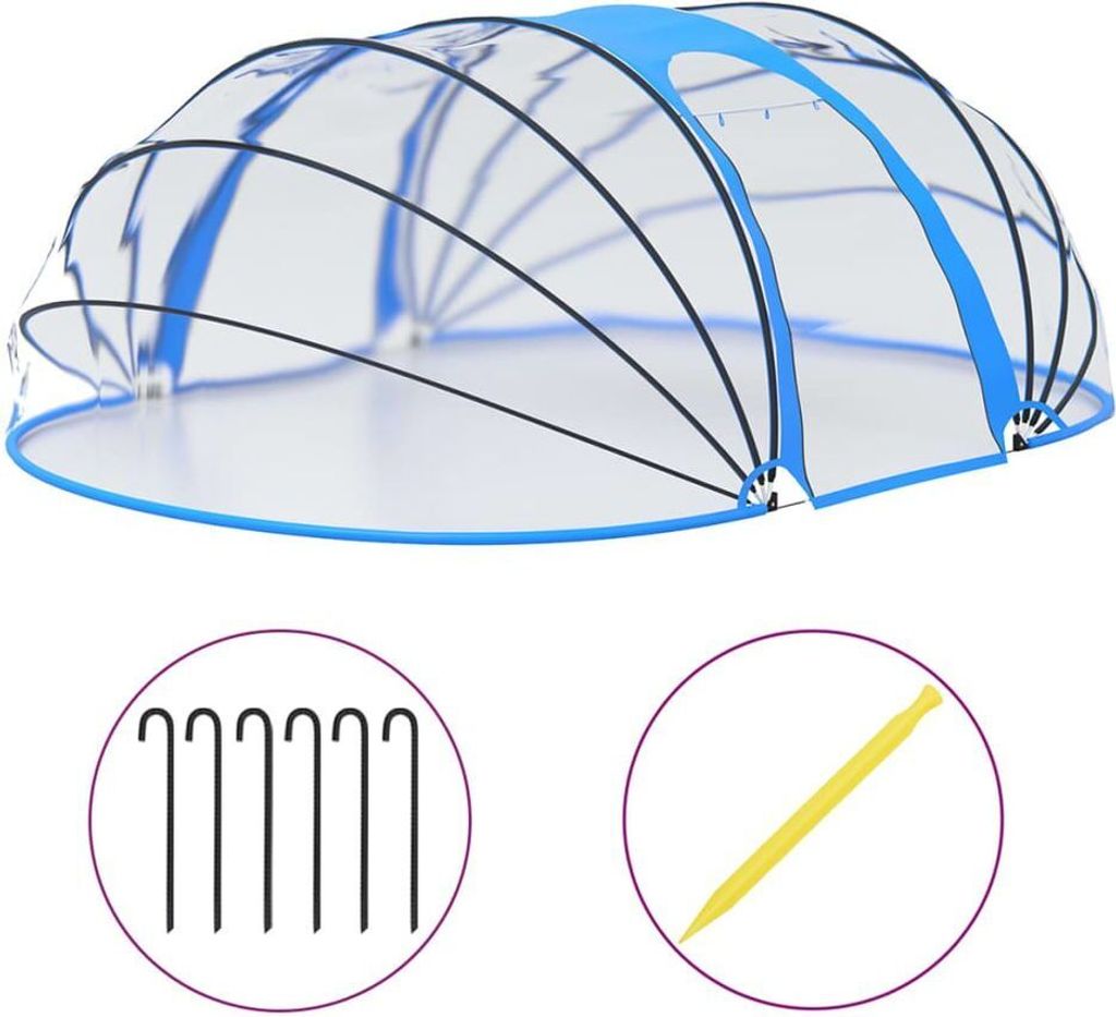 vidaXL Cupola ovale per piscina 530x410x210 cm Immagine del prodotto 