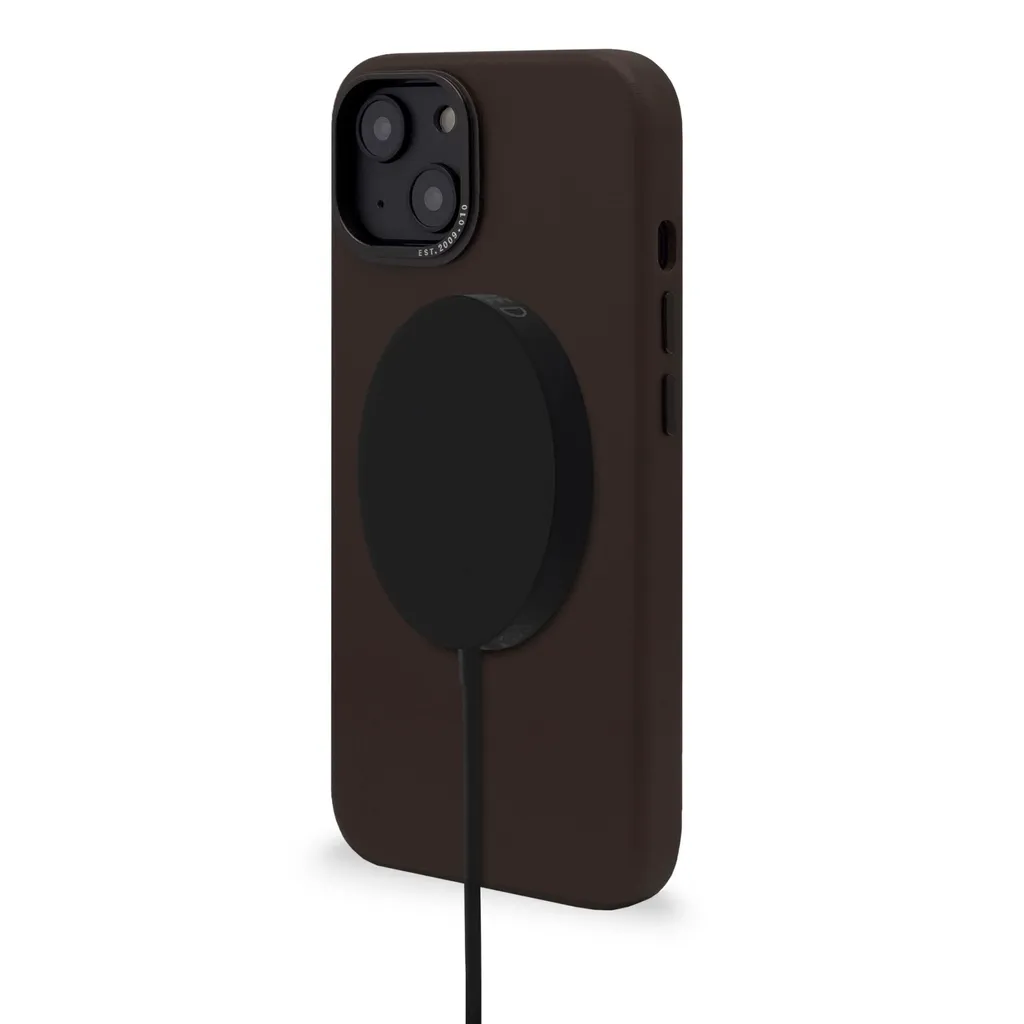 Coque iPhone 14 Cuir Decoded Marron Chocolat - Finition Haut de Gamme