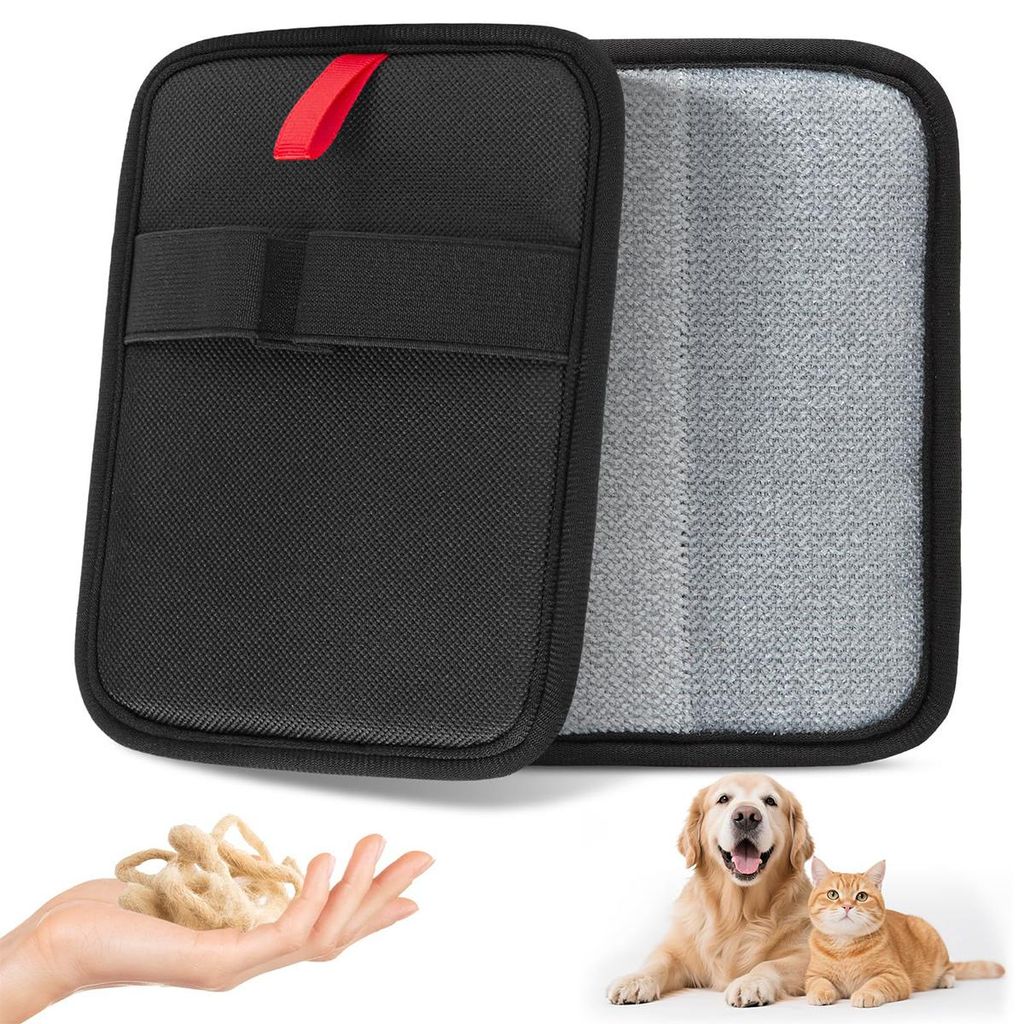2er-Set Haustierhaar-Entferner Handschuhe – Wiederverwendbare statische Tierhaarentferner für Sofa, Teppich & Möbel
