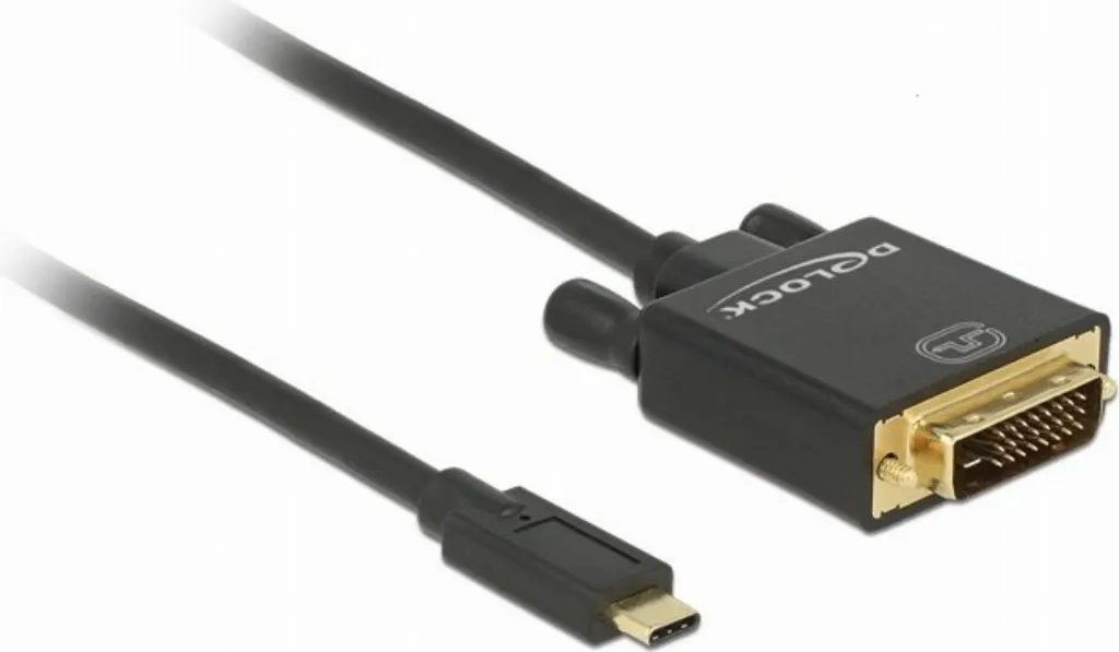 Câble vidéo USB type C vers DVI compatible 4K UHD 30Hz noir 1m - 5