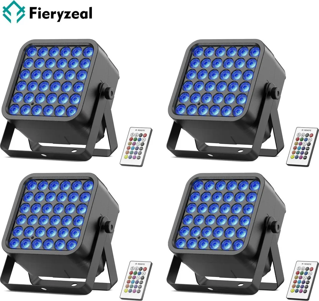 Éclairage pour DJ et Concert - PAR LED 54W sur Batterie avec Prise EU