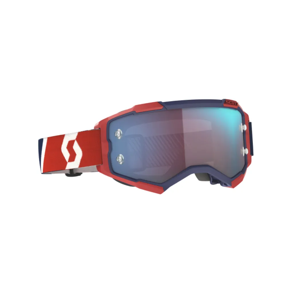 Masque SCOTT Fury Goggle Red Blue Chrome Works pour Cross et Enduro