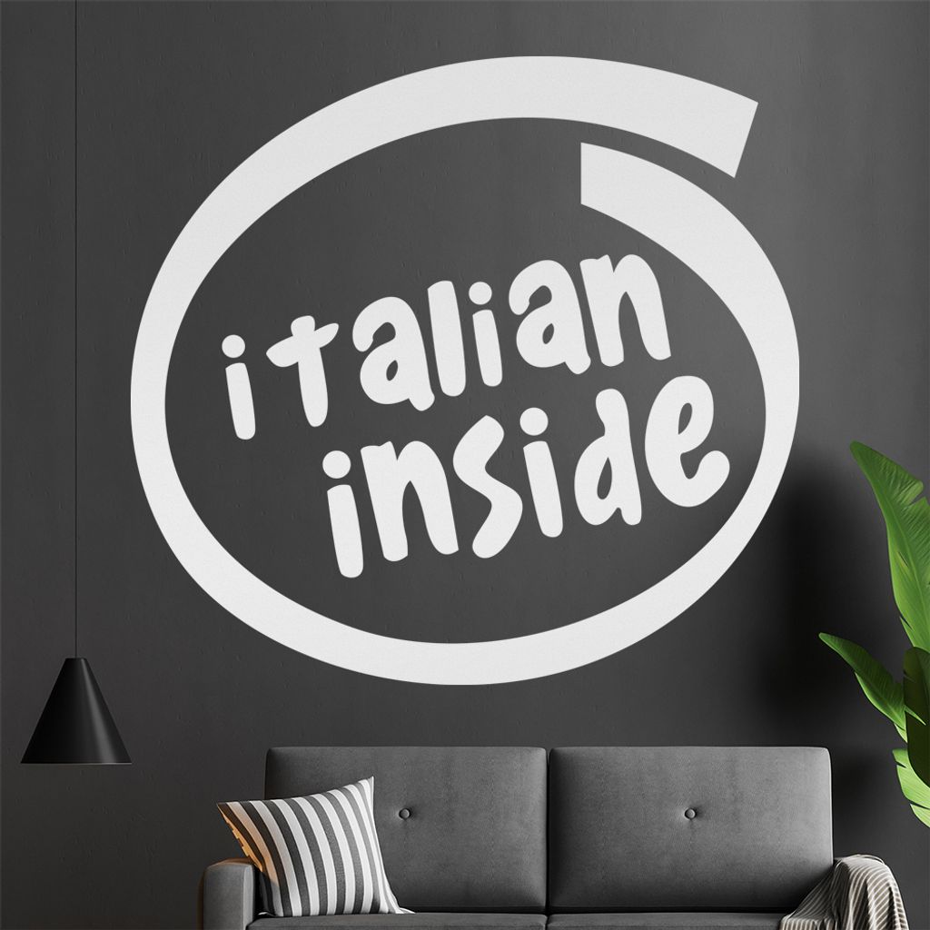 italien inside Wandtattoo in 6 Größen - Wandaufkleber Wall Sticker - Dekoration, Küche, Wohnzimmer, Schlafzimmer, Badezimmer