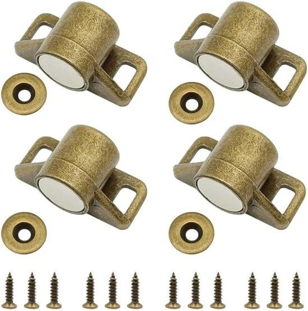 Aimants de Placard pour Cuisine et Balcon, Serrure de Douche en Bronze