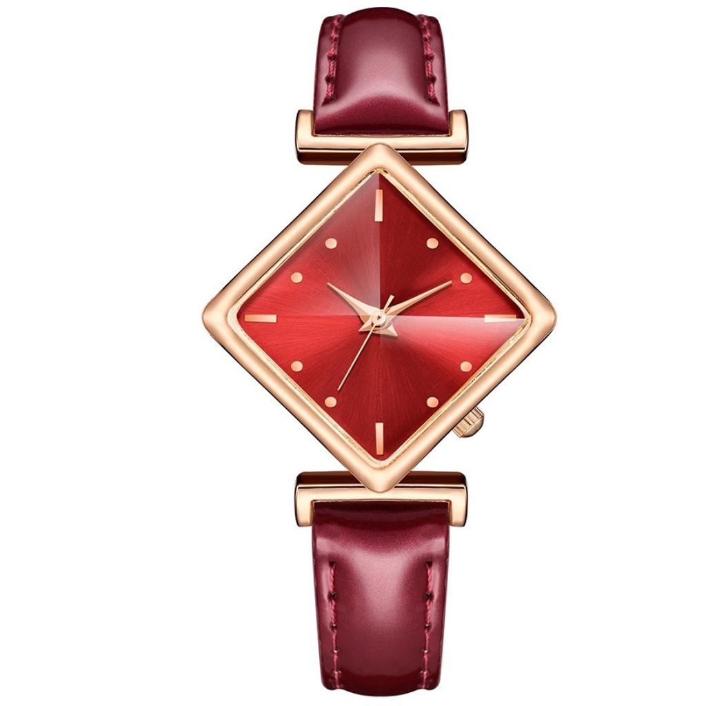 Elegante SQ-12901 Damenuhr in Rot - Stilvoll und Wasserdicht KP12901