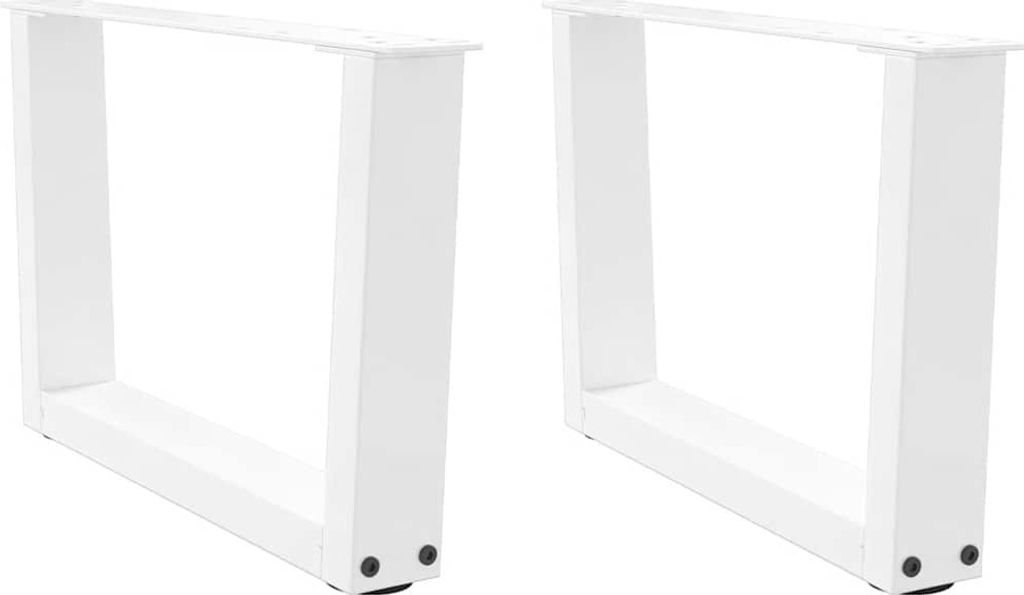 Couchtischbeine V-Form 2 Stück Weiß 50x(30-31,3) cm Stahl