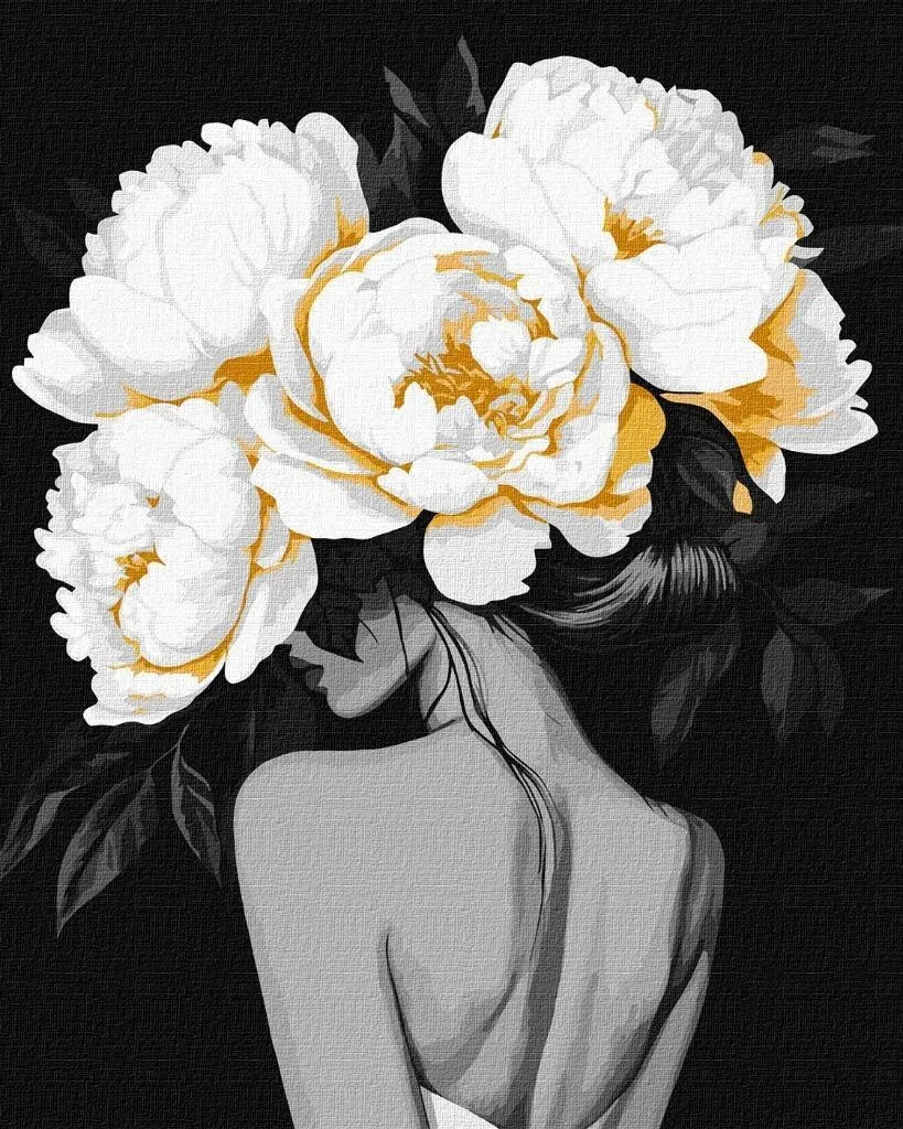 Réussir son tableau sans savoir dessiner - Peinture par numéros Floraison