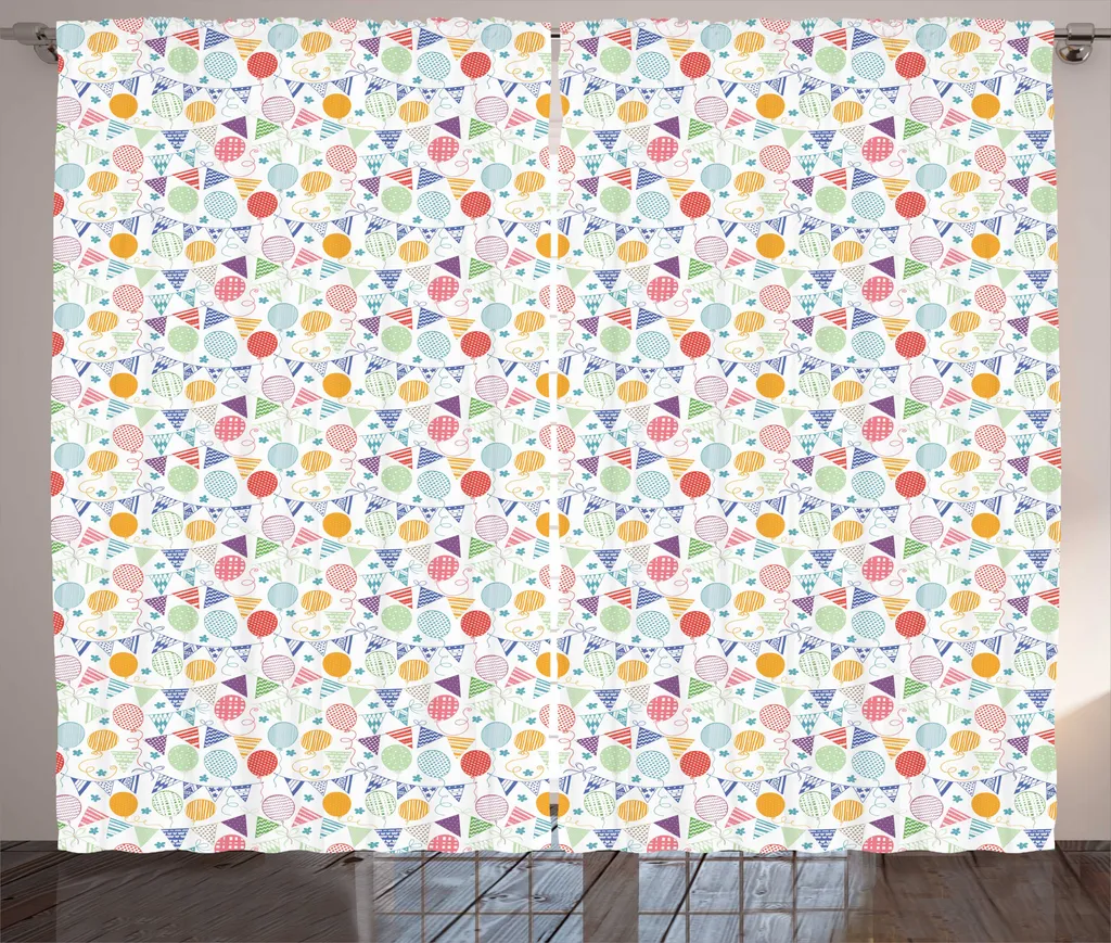 Rideau Décoratif pour Fête d'Anniversaire Enfant et Adulte 280x225 cm