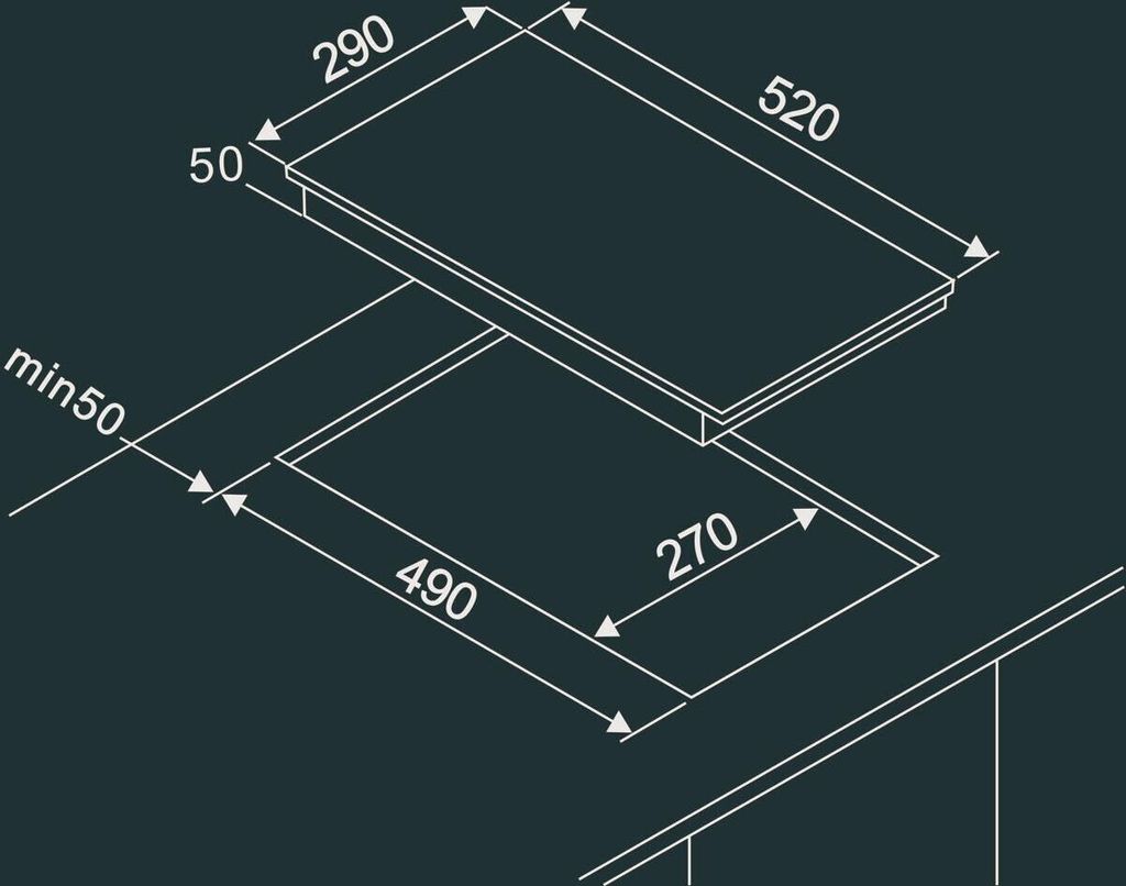 Kochfeld Domino autark Einbau Glaskeramikkochfeld Produktbild 9