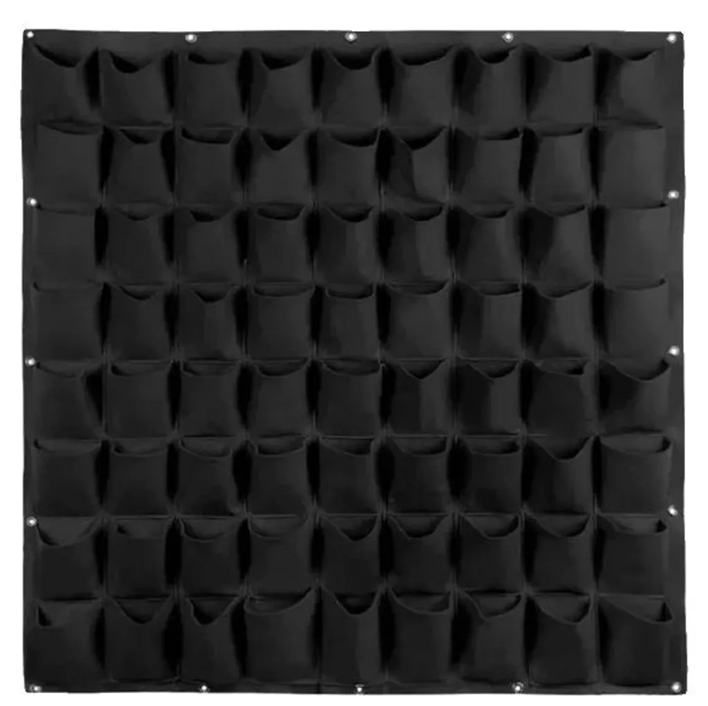 Sac de plantation vertical 72 poches anti-encombrement noir durable