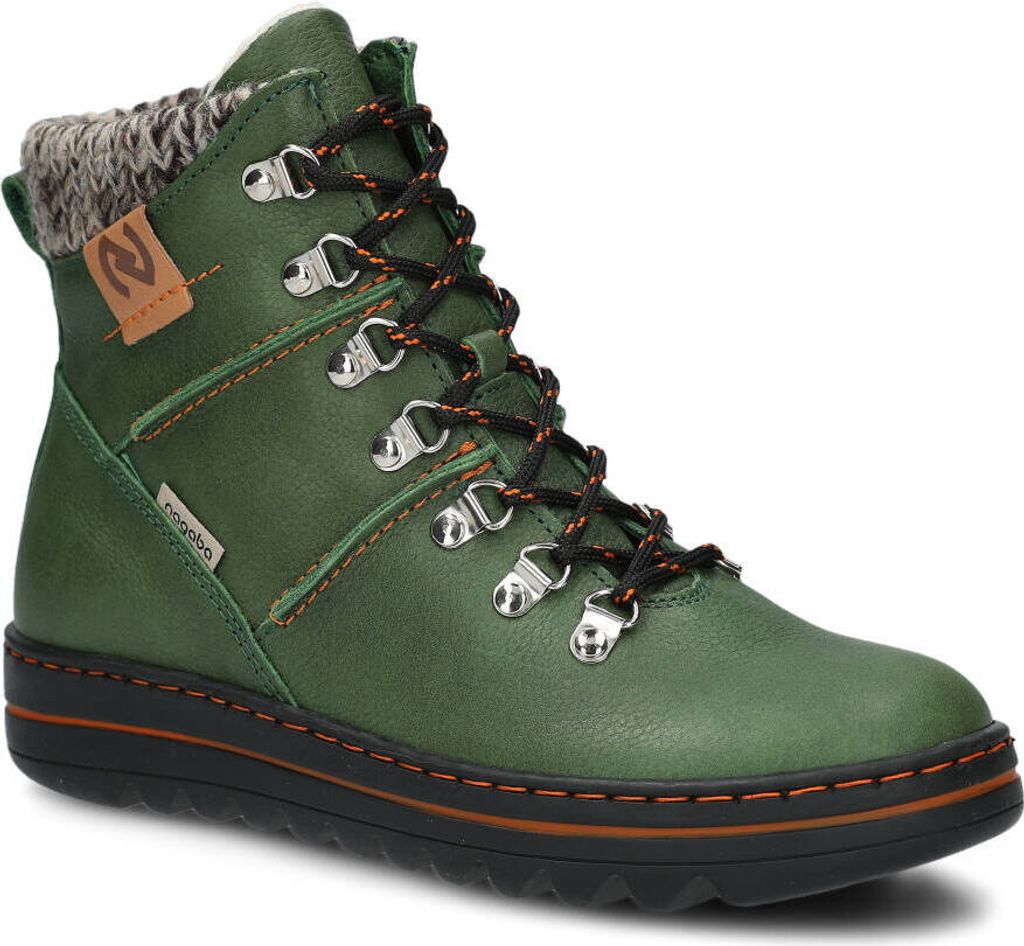 NAGABA Winter Lederschuhe Damen Winterschuhe Wanderschuhe Grün, 37