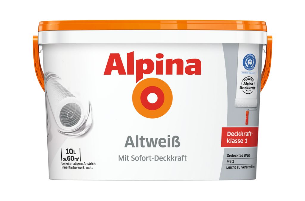Alpina Wandfarbe Altweiß 10 Liter matt Produktbild 
