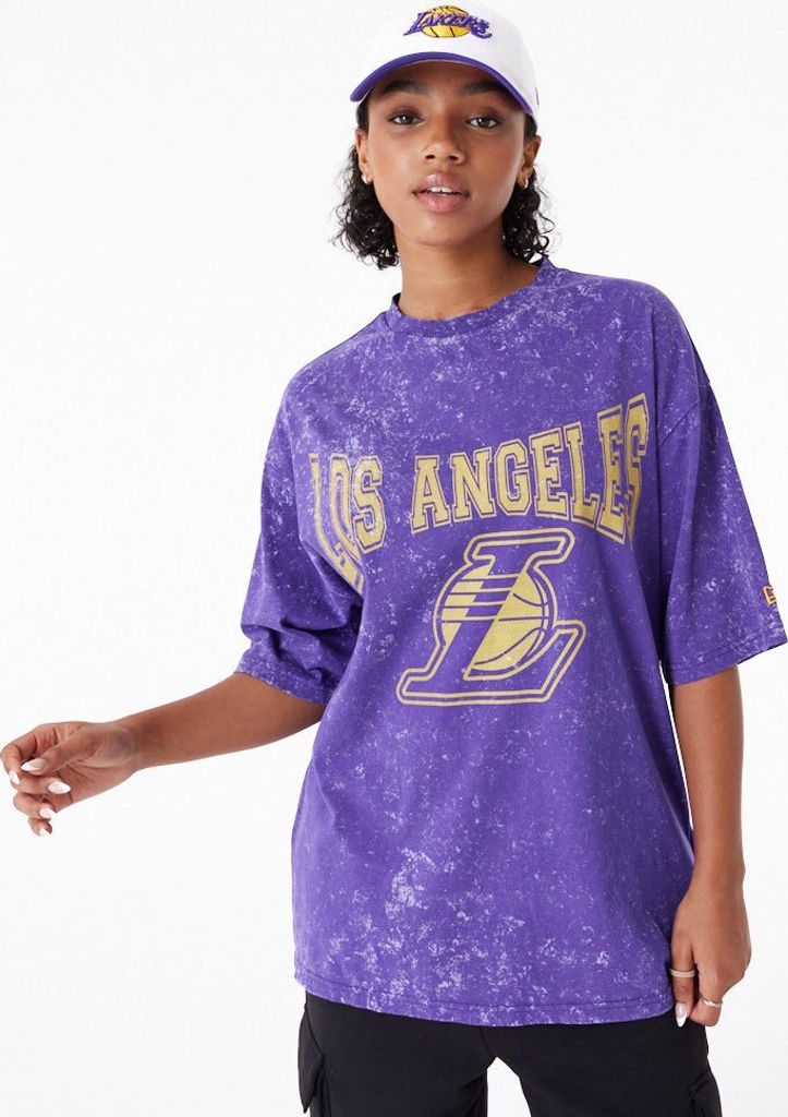 New Era Nba Washed Los Angeles Lakers T-shirt Lila M Mann Lila M