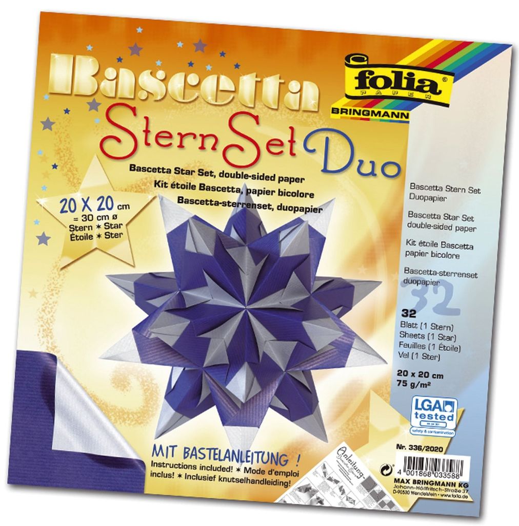 Folia 336/2020 Bascetta star - bleu/argent, Ø 30 cm Image du produit 