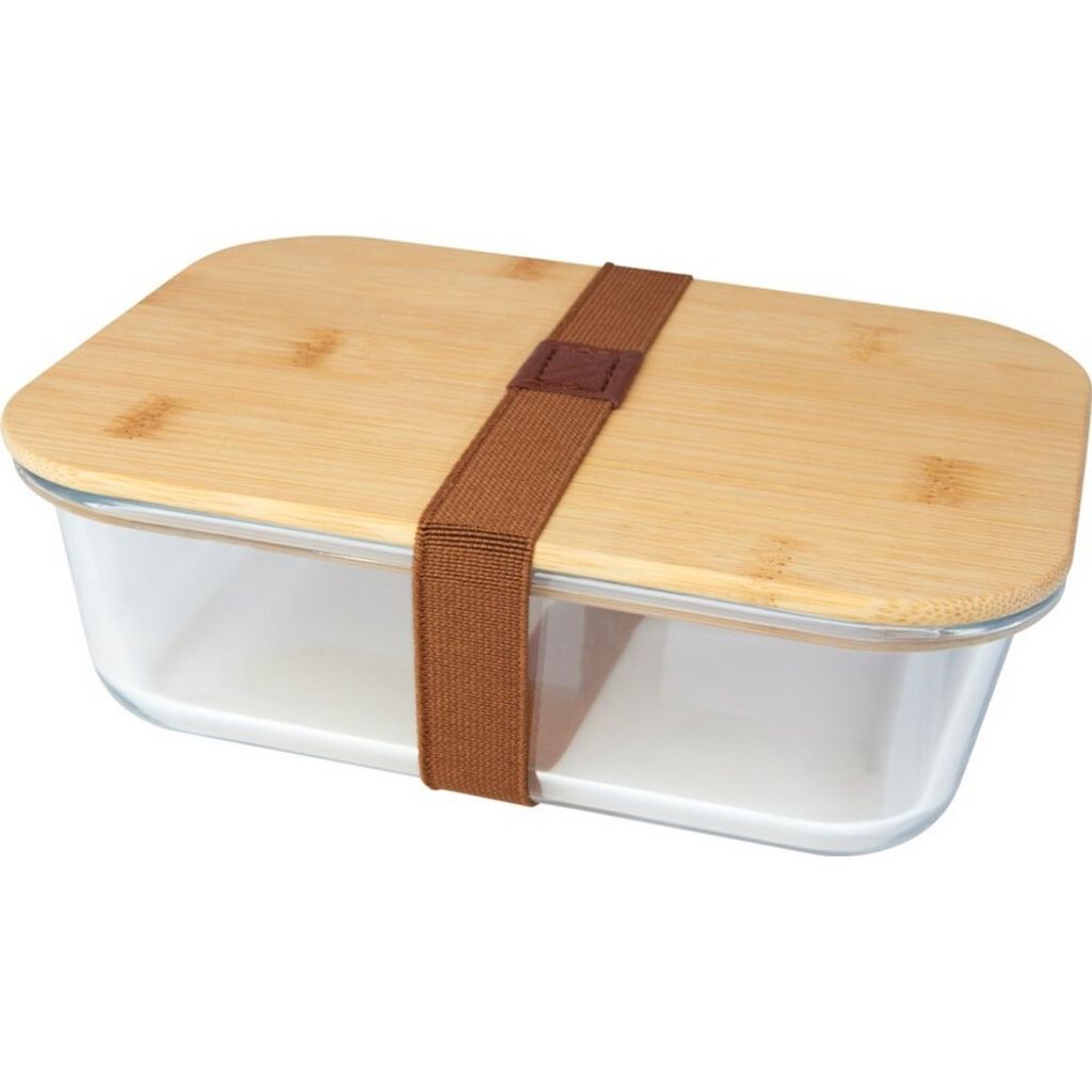 Seasons - Brotdose "Roby", Bambus PF3969 (Einheitsgröße) (Transparent/Braun)
