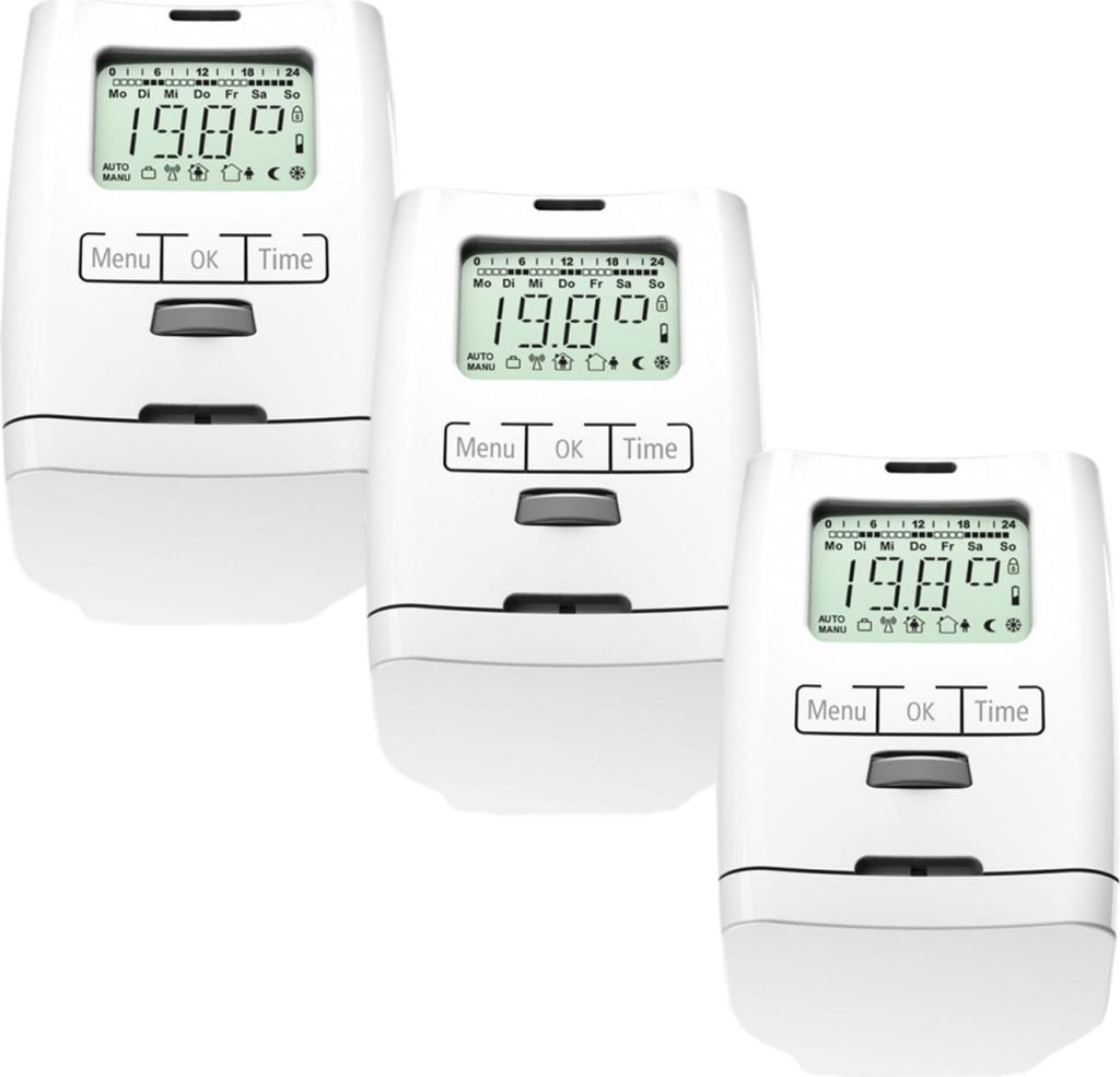 3 Stück HT 2000 Elektronischer Heizkörperthermostat Germany
