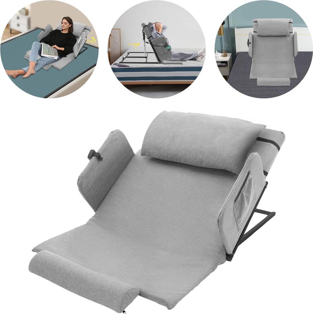 Elektrisch verstellbares Bett - Heim-Pflegebett - 2–80° Rückenverstellung - Fernbedienung - Hoch elastische Schaumauflage - Atmungsaktiver Baum...