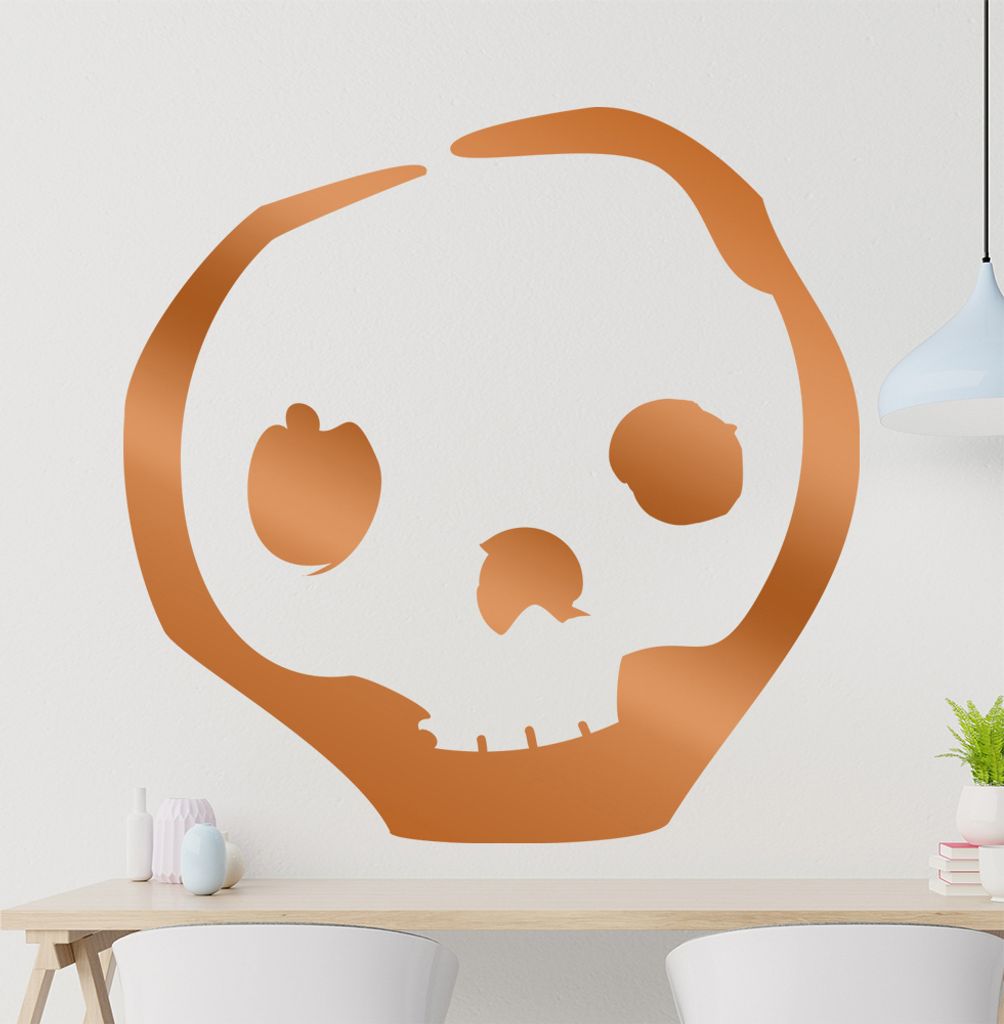 Schädel Tod Wandtattoo in 6 Größen - Wandaufkleber Wall Sticker - Dekoration, Küche, Wohnzimmer, Schlafzimmer, Badezimmer