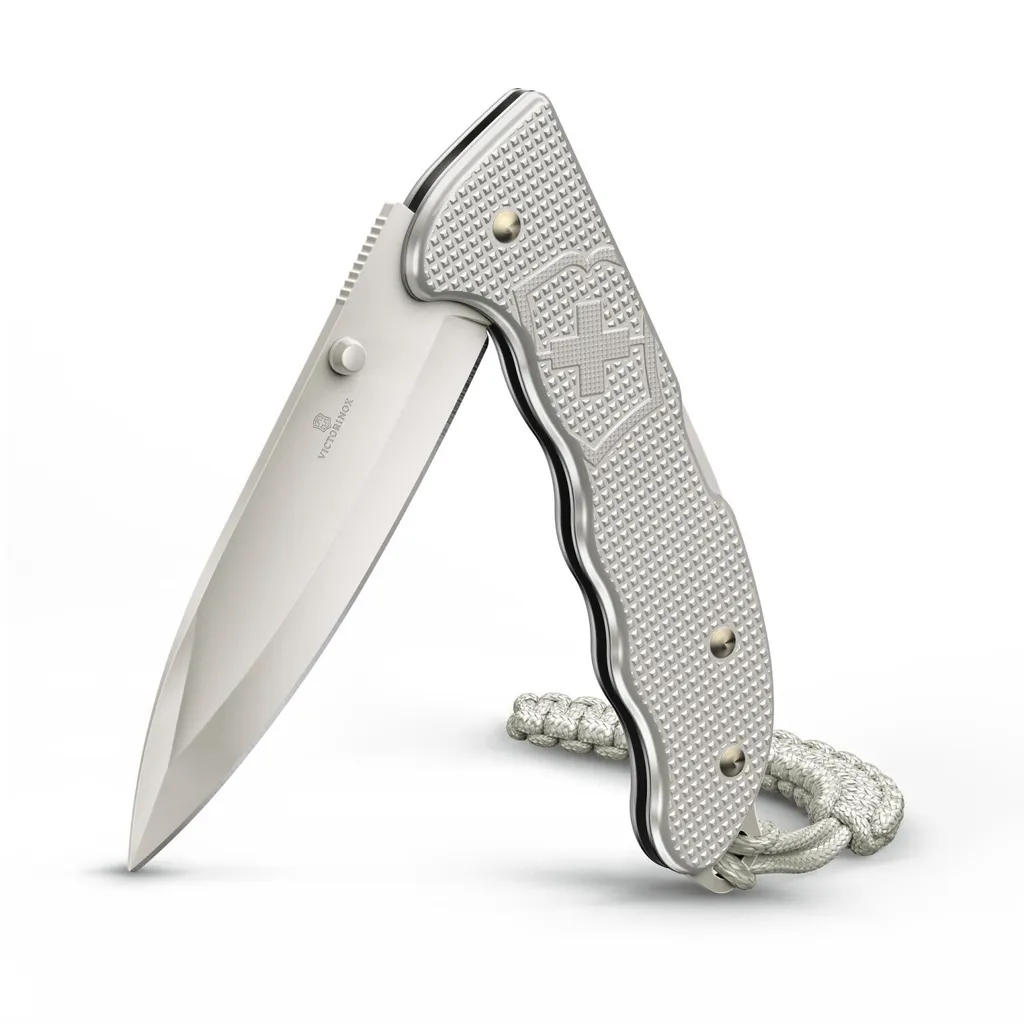 Couteau de Poche Victorinox Evoke Alox Argent Idéal Bivouac et Travaux