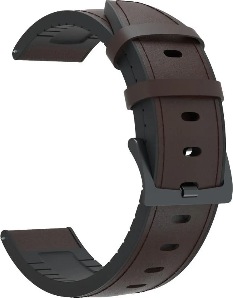 Bracelet de montre marron foncé Erswbl22-002 en cuir véritable 22mm