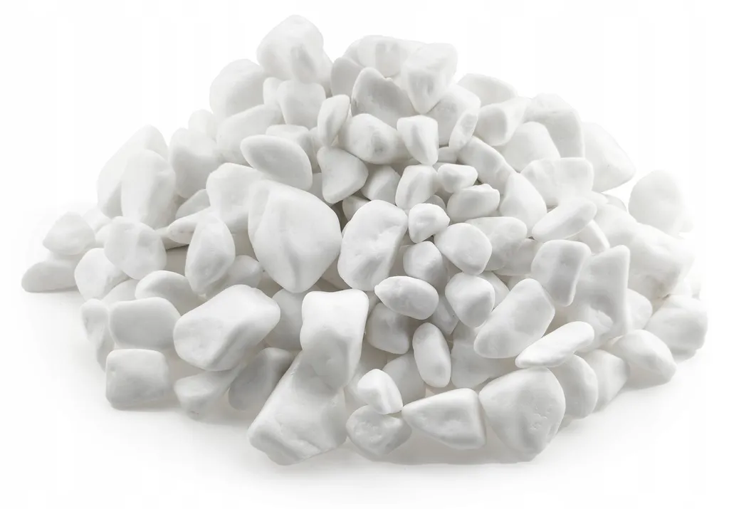 Gravier d'aquarium blanc neige 4-8 cm - Sac de 24 kg haute qualité