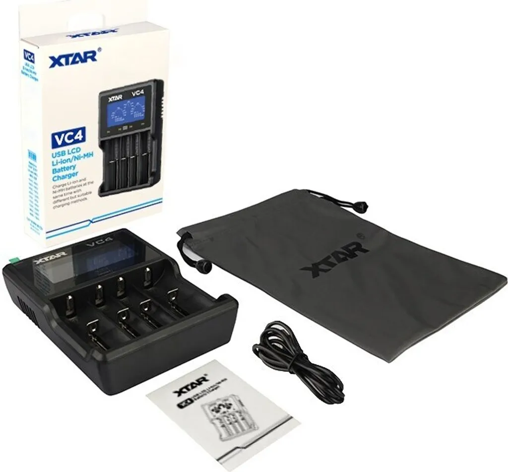 Chargeur Accu XTAR VC4 à 4 Slots avec Écran LCD et Alimentation USB Rapide - 8
