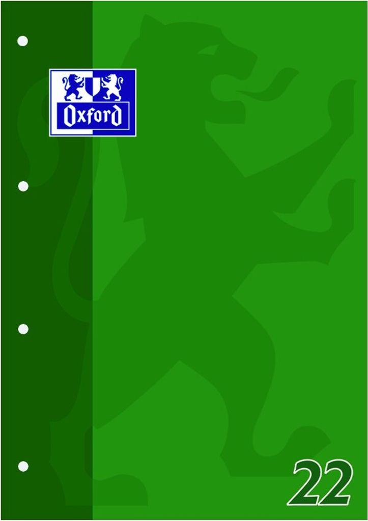 Oxford Schulblock DIN A4 50 Blatt kopfgeleimt Lineatur 21 (1 Stück)
