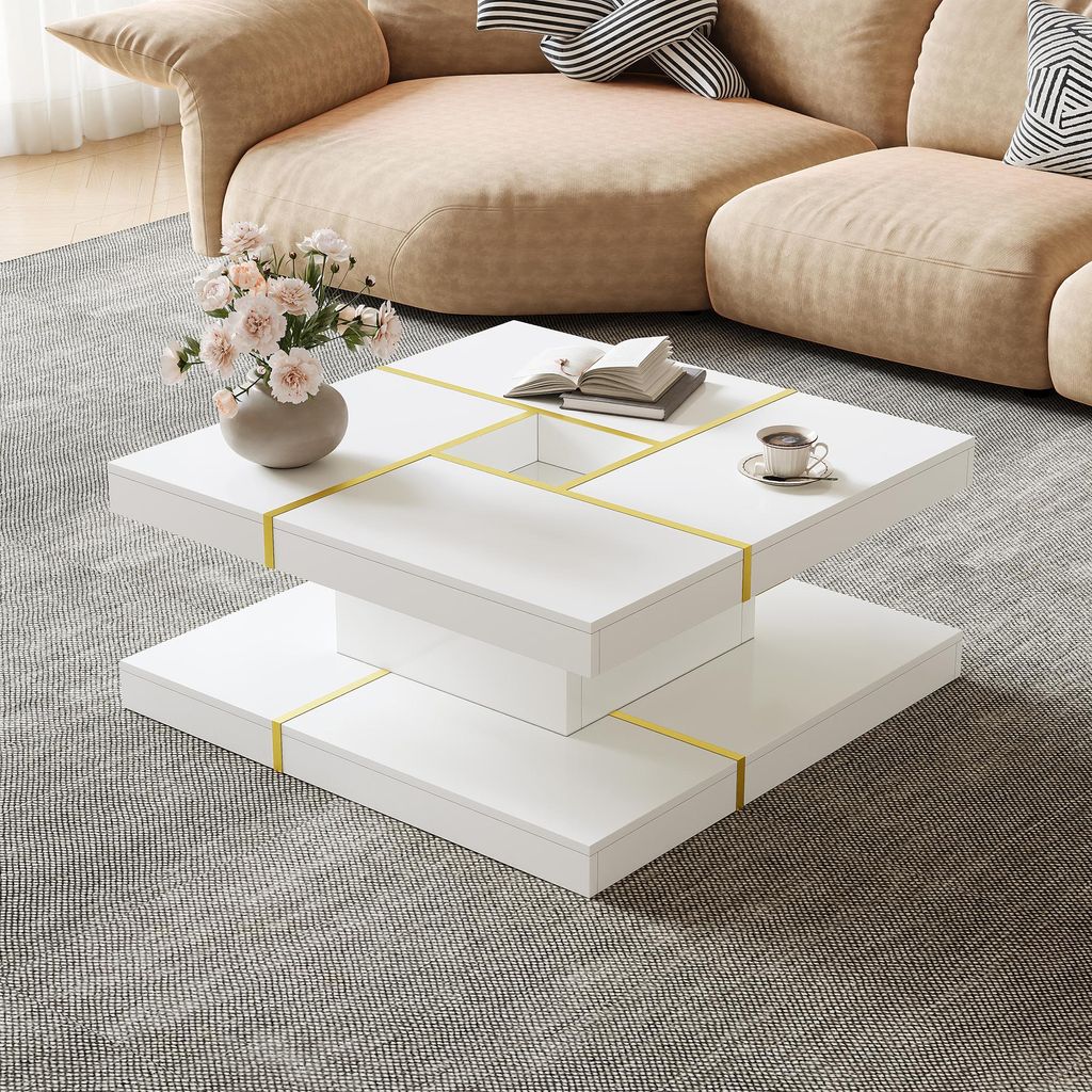 Table basse à deux niveaux de la marque Merax, avec des Image du produit 