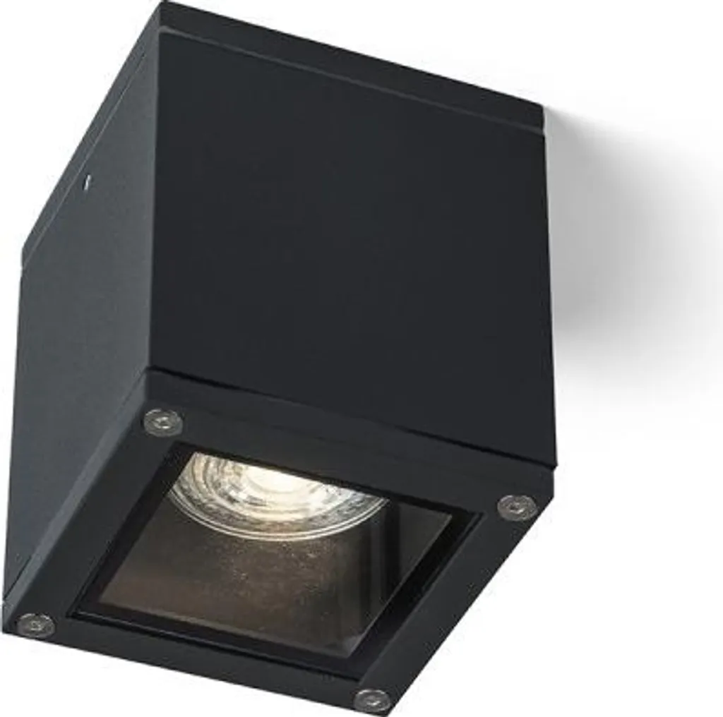 Plafonnier noir IP65 KEIG anti-humidité GU10 35W pour plafond et extérieur