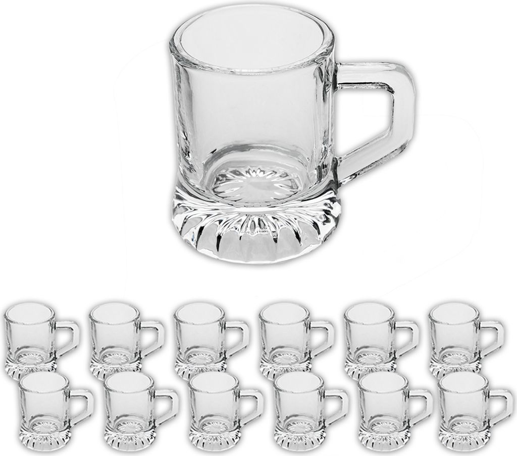 12x Schnapglas mit Henkel für JGA, Party, Hochzeit, Produktbild 