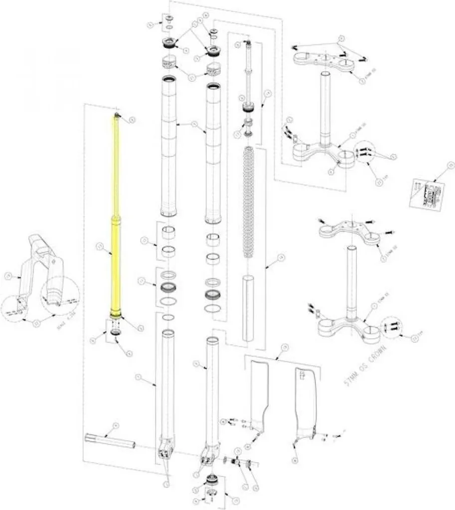 Cartouche de suspension Manitou Dorado - Pièce de rechange vélo 29"