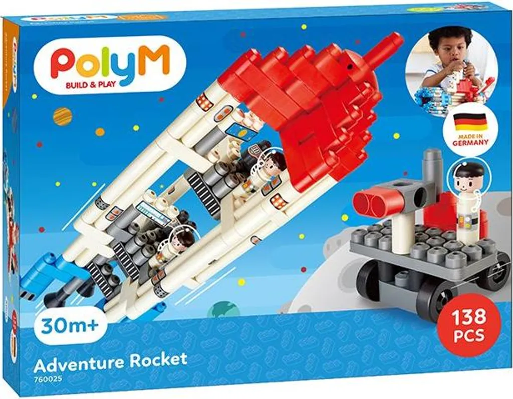 Fusée d'aventure PolyM : Jeu de construction créatif pour petits pilotes