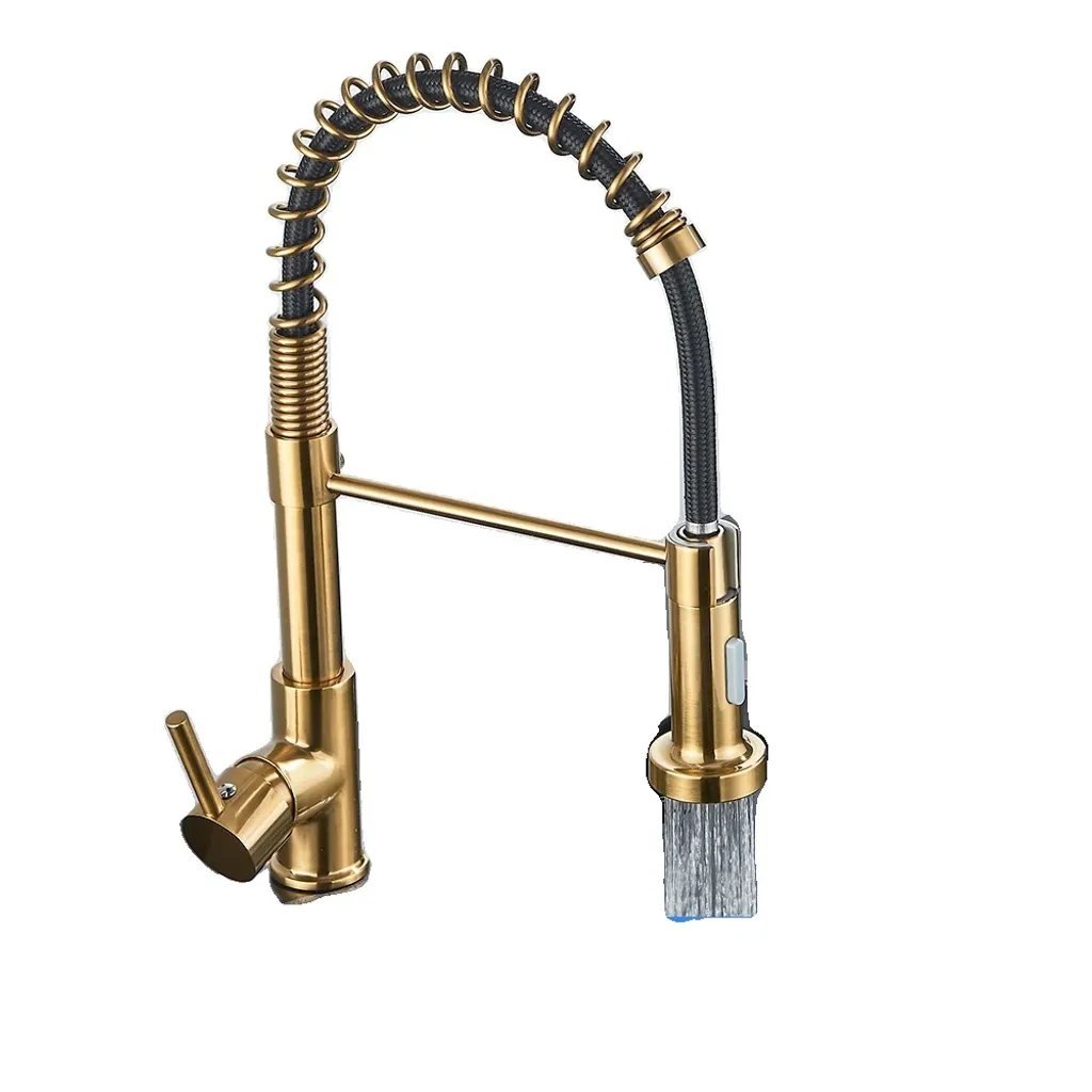 Miscelatore Con Doccetta Rubinetto Cucina Bianco Con Doccetta Estraibile E Rotazione 360°, Monocomando, In Ottone - Pratico, Elegante E Facile Da Installare Rubinetto Ottone Due Flussi Spray E Normale