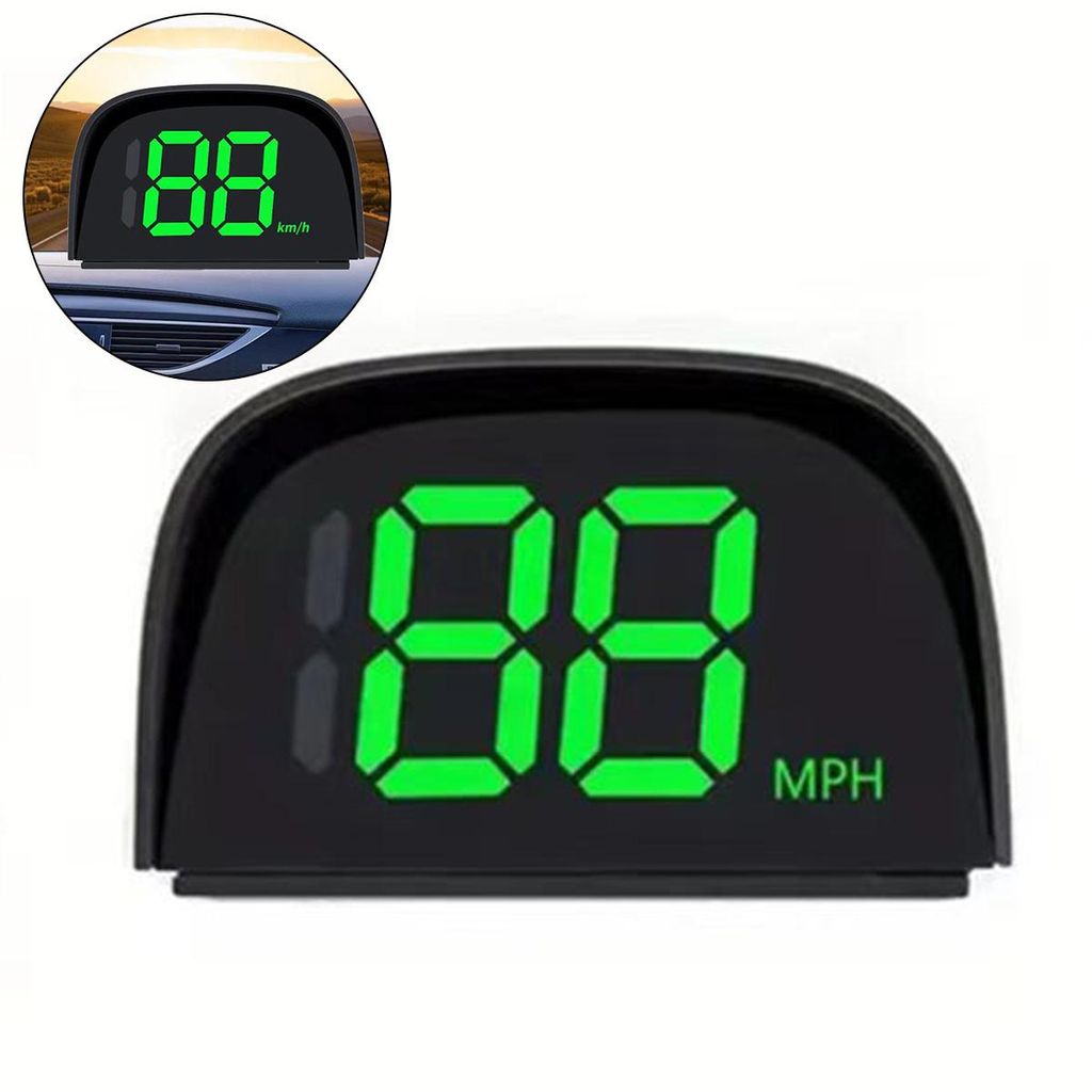 Digitaler Auto Tachometer, GPS Geschwindigkeitsmesser mit LCD Display,USB Plug and Play,Universal HUD Head Up Display für Bike Motorrad Auto,KM/H