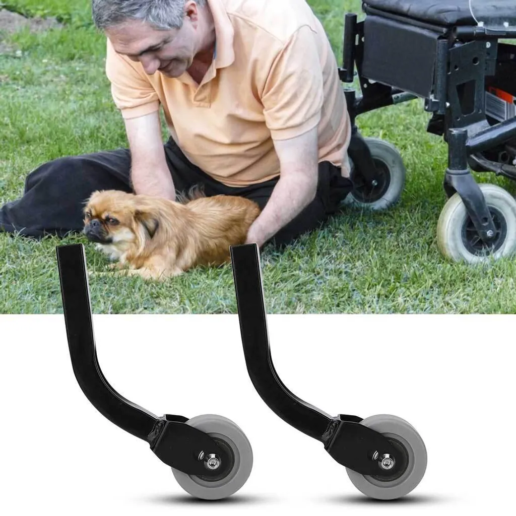 Roulette pour scooter de mobilité increvable en polyuréthane noir 80mm